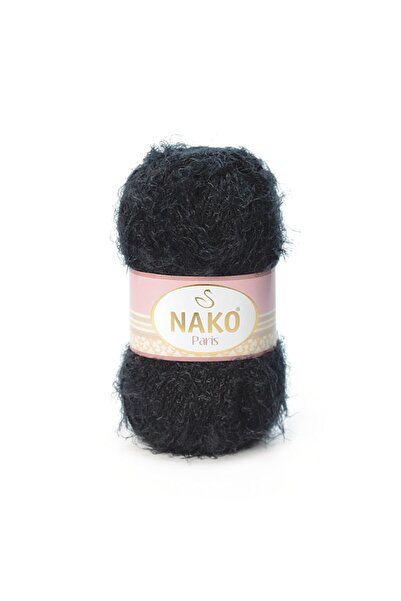 Genel Markalar Paris El Örgü Ipi Ipliği Yünü Renk Kodu:217-siyah