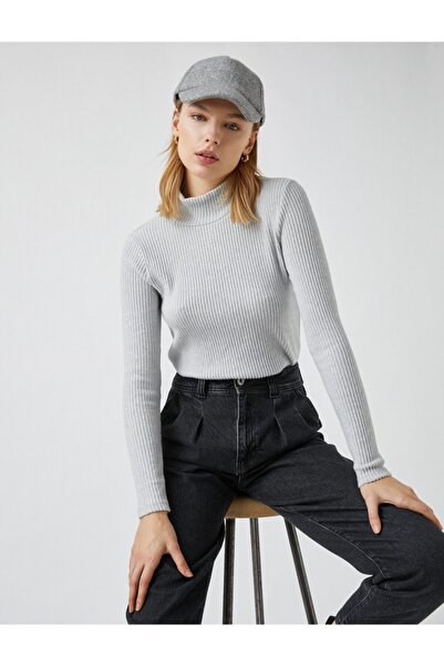 Koton Tricou cu mânecă lungă cu guler cu coaste