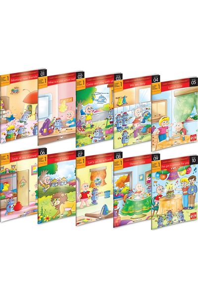 MK Publications English Story Set (10 Books) Primary School 1st Grade Must Listen to QR Code - Super Easy Stories