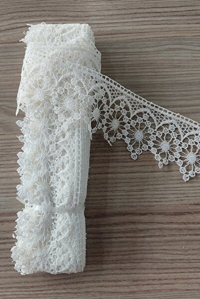 DUAYEN Güpür Dantel Üzüm Kenar Desen Mat 1 Metre