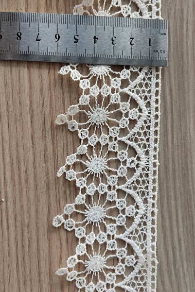 DUAYEN Güpür Dantel Üzüm Kenar Desen Mat 1 Metre