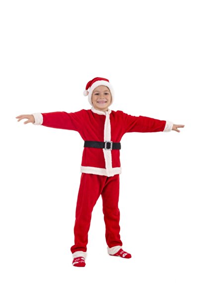 HEPSİMİNNAK Erkek Çocuk Kırmızı Noel Baba Christmas