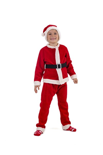 HEPSİMİNNAK Erkek Çocuk Kırmızı Noel Baba Christmas