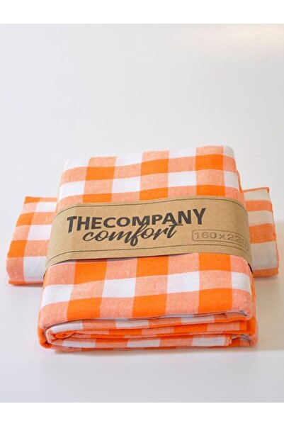 The Company Kareli Piknik Masa Ve Yer Örtüsü Retro Turuncu 160x220