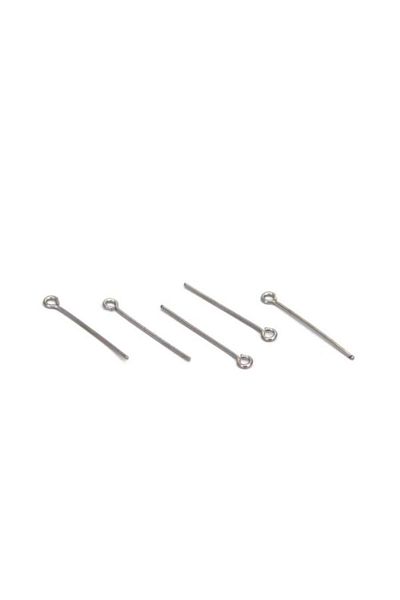 yiğit aksesuar 2 cm 100 Pieces Silver Color Jewelry Nails with Ring