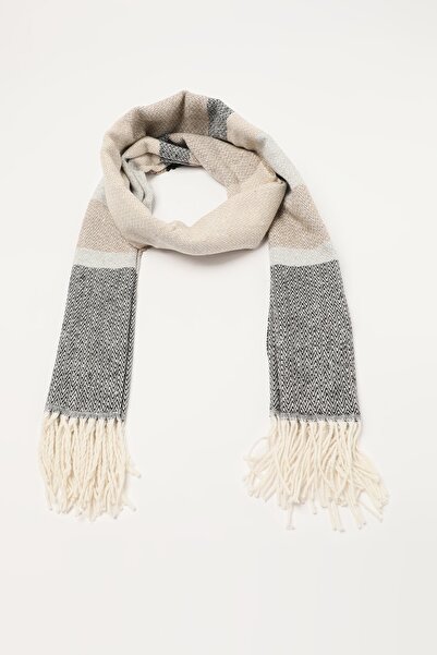 Trendyol Collection Vícebarevný blokovaný měkký texturovaný dámský šátek TWOAW22AT0051