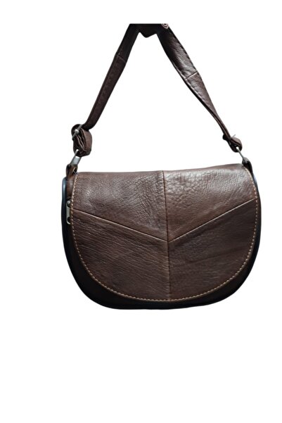 NahitaTyana Dámská hnědá dámská taška přes rameno z pravé kůže