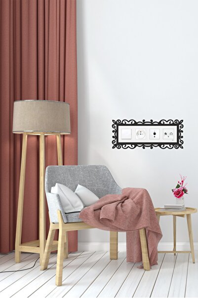 Diji Wood Dekoratif 4 Lü Priz Çerçevesi