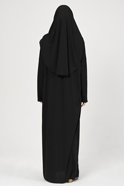 ALFASA Πρακτικό μαύρο φόρεμα προσευχής με τσάντα