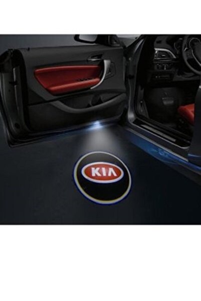 Genel Markalar 6,5x6,5 cm Kia Kapı Altı Led Hayalet Logo Pilli Yapıştırmalı 2...