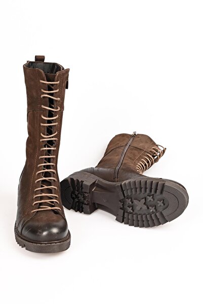 Venüs 1950805k Hakiki Deri Günlük Destekli Taban Fermuar Kapama Içi Polar Kap...