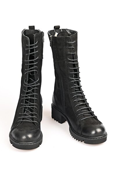 Venüs 1950805k Hakiki Deri Günlük Destekli Taban Fermuar Kapama Içi Polar Kap...