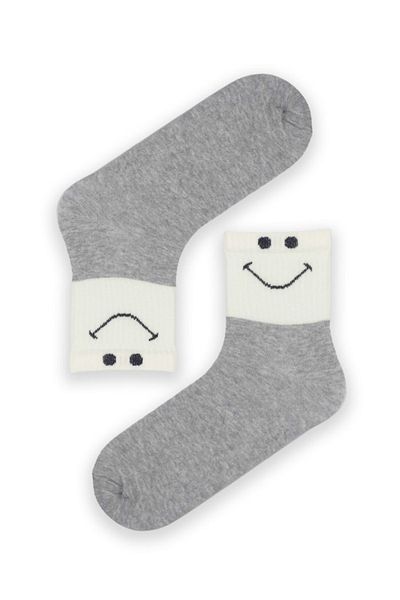 Altınay 4-Piece Smiley Figured Socket Women's Socks S002