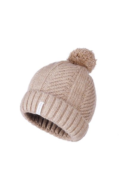 Fonem Unisex Pompom Simurg Beanie Fo 2649 Camel