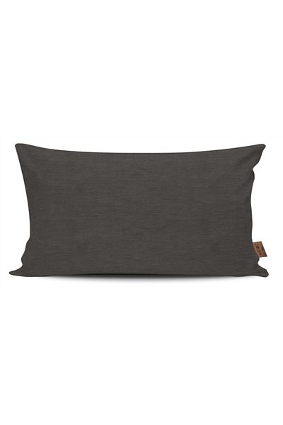 Alacastore Husă de pernă decorativă dreptunghiulară din chenille de culoare gri închis