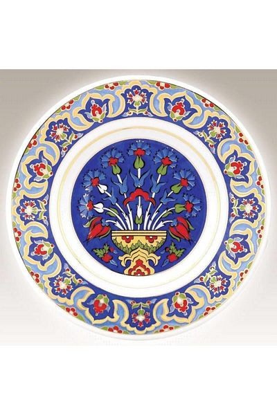 Kütahya Porselen 17 Cm Hand Decorated Plate Decoration No 013886