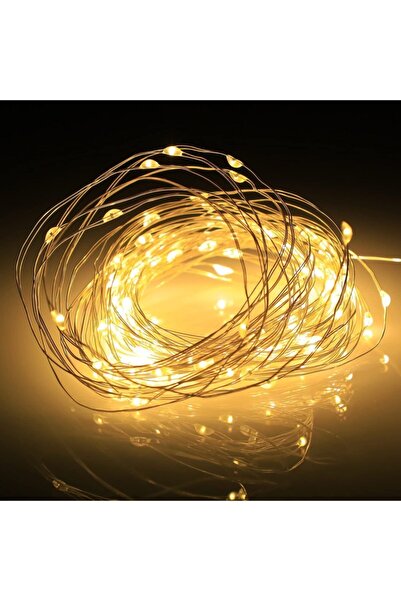 ROBEVE Peri Led 5 Metre Gün Işığı Sarı Renkli Pilli Dekoratif Aydınlatma Süsleme Parti Led Işık