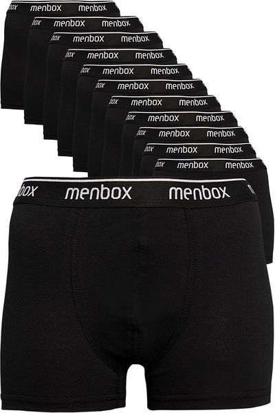 MENBOX Ανδρικό Black Lycra Classic Boxer 12 Pack! !!! Προσοχή Παρακαλώ αγοράστε 1 νούμερο μεγαλύτερο! !! !