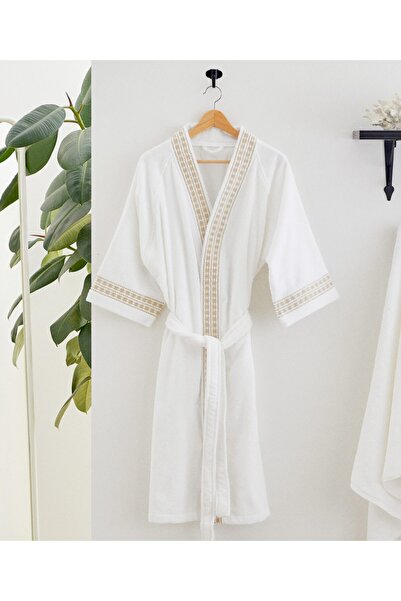 Maisonette رداء حمام مرن SM أبيض/ذهبي