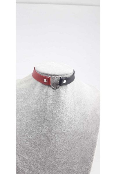 Fugusugu Heart Centered Black Red Choker