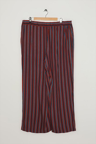 Koton Pantaloni de damă în dungi bordeaux 7YAB47953OW