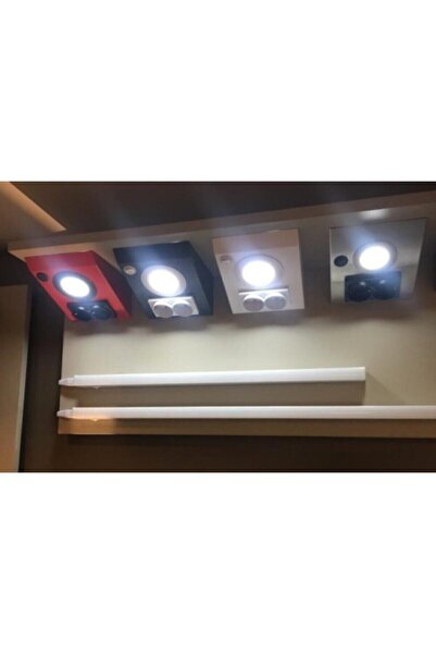 MPM إضاءة LED للمطبخ تحت الخزانة مع مقبس كهربائي، مقبس مزدوج، هيكل أبيض، 3 وات، ضوء أبيض LED، 6500 كلفن