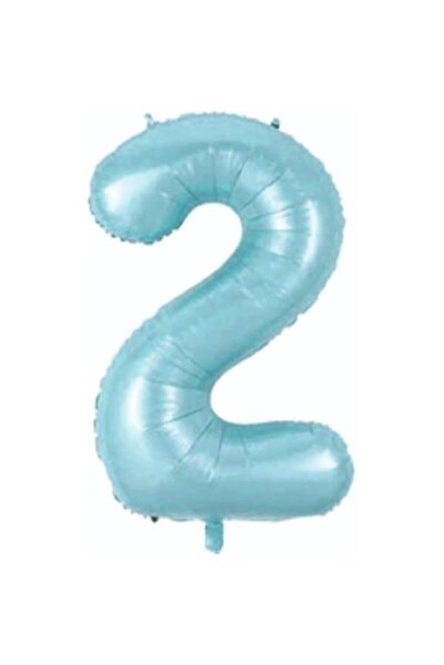 SURPRISE PARTY STORE 2 Rakam Balon Mavi Renk Folyo Balon 76 cm 34 inç Helyum ...