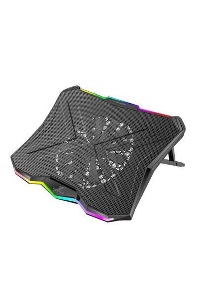 VERTUX Notebook Laptop Soğutma Standı Sessiz Fan Gökkuşağı Renkli