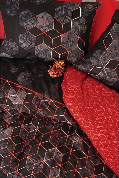 Cotton Box Plain Cotton Blanket Double Duvet Cover Set-cubo Tile