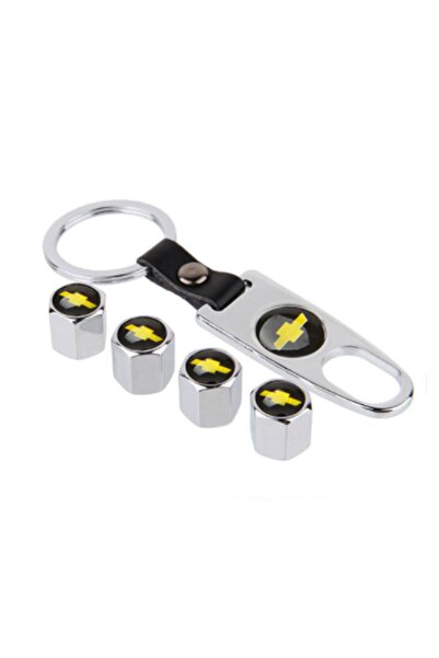 GARDENAUTO Chevrolet Captiva - Chrome Colored Stainless Steel Valve Cap and K...
