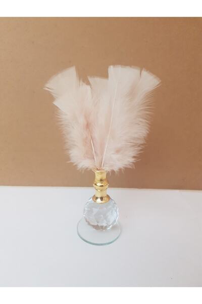 Arose Kristal Tüy Dekor Mini Boy Bej Gold