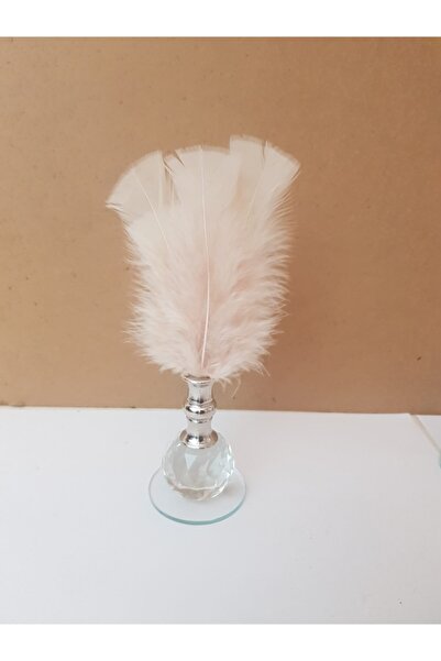 Arose Mini Kristal Tüy Dekor Bej Gümüş