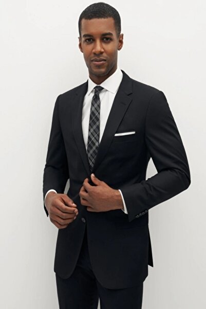 Marca Uno Siyah Slim Fit Takım Elbise