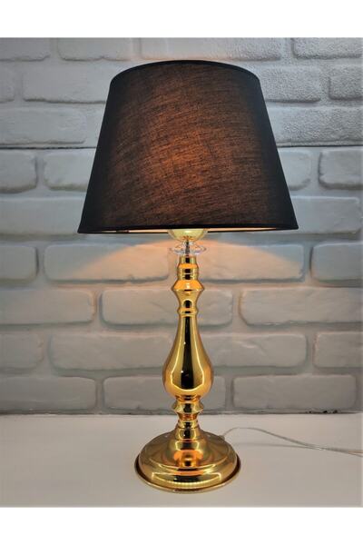 365GUNSERİSONU مصباح طاولة عاكس الضوء معدني كلاسيكي مطلي بالذهب مقاس 30 بوصة ...