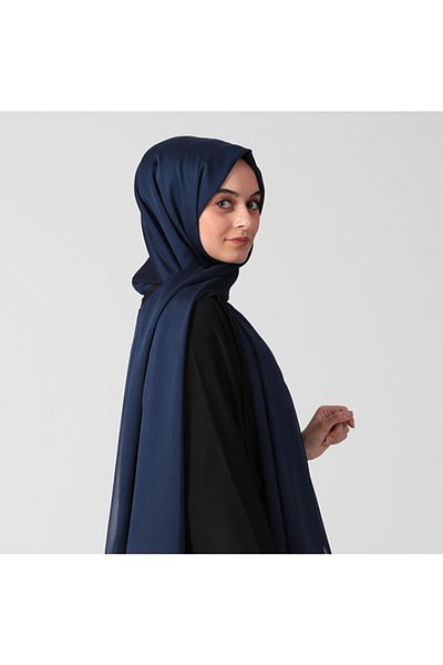 ipekistanbul Σάλι σιφόν Janjanlı - Navy Blue