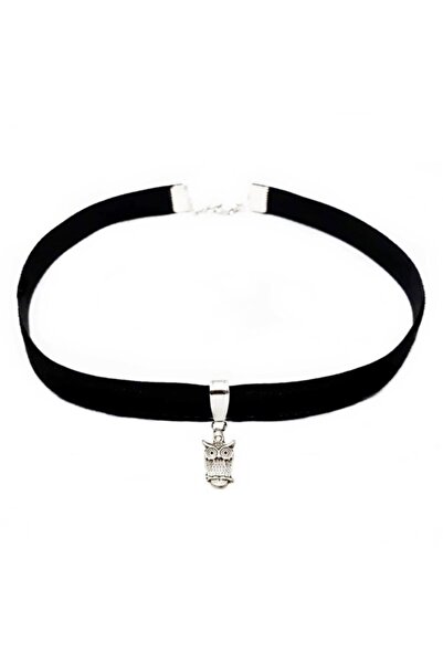 Bijustore Baykuş Choker Tasma Kolye