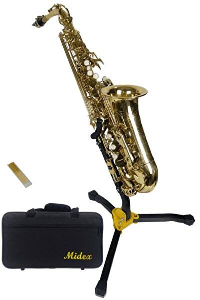 Midex Sf-8000st Standlı Profesyonel Alto Saksafon (stand Çanta Ve Aksesuar Da...