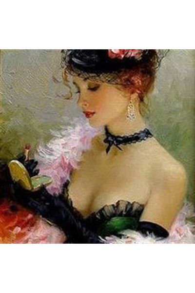 MARCEL SANAT Stylish Woman Making Makeup Marcel Art Diamond Mosaic Painting 53X53Cm