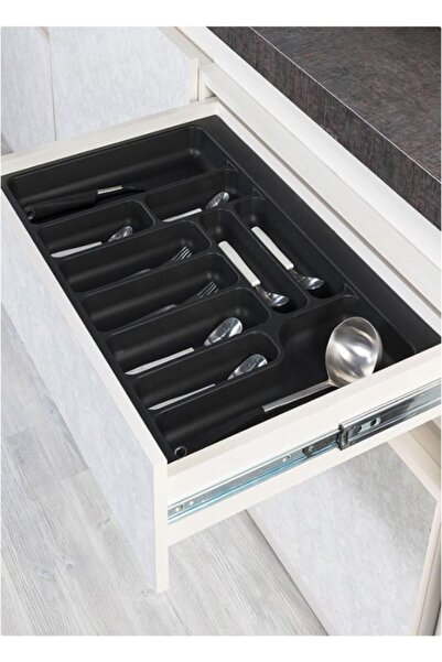 STARAX Çekmece Içi Plastik Kaşıklık Antrasit 44x49 Cm S-2285