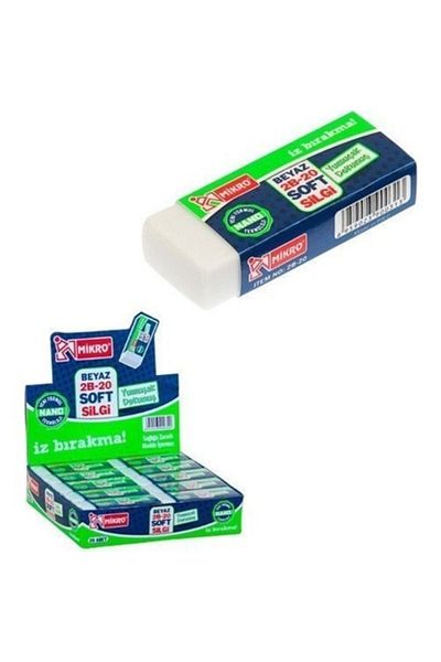 Mikro White Eraser Nano - Pack of 20 2b-20