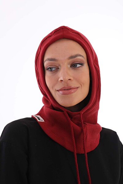 Bordo Tesettür Hood Bone