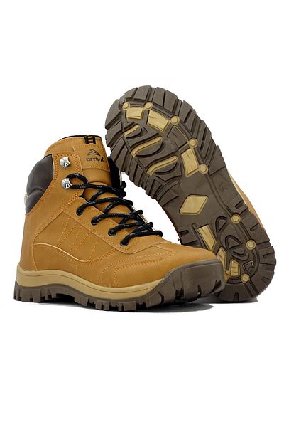 LETAO Μπότες πεζοπορίας Boy's Cold Resistant με Θερμική Φόδρα Ταν Καφέ Μποτάκια