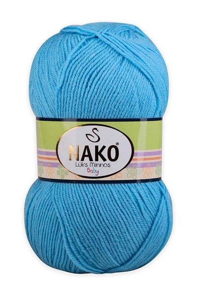 NAKO 5 Pieces Luxury Minnoş Baby 4041 Baby Blue Hand Knitting Thread