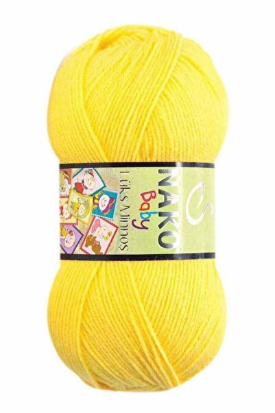 NAKO خيط الحياكة اليدوية الفاخر من مينوش 145 أصفر أخضر حلو 5 عبوات 5 × 100 جرام