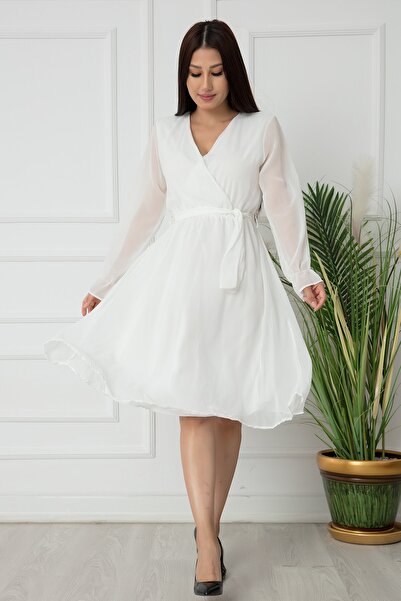 PULLIMM Women's Short Straight Chiffon Dress 22-100