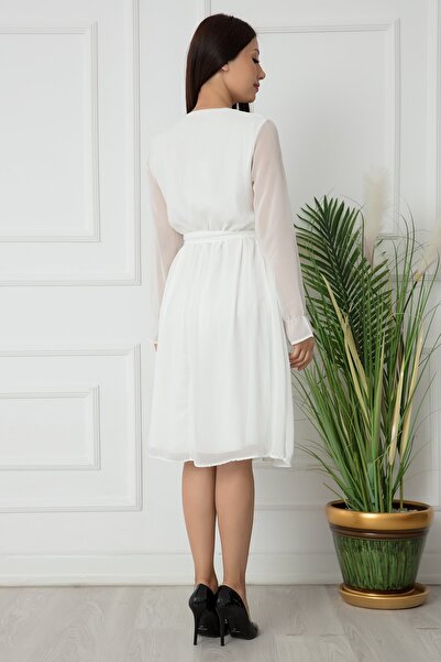 PULLIMM Women's Short Straight Chiffon Dress 22-100