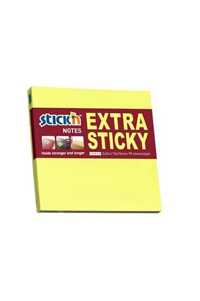 Gıpta Hopax Stickn Adhesive Note Paper (12 Pieces) Extra 90 Yp 76x76 Neon Yellow 21670