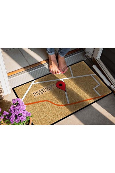 Evsebu Pienso Home Hedefinize Ulaştınız Dekoratif Kapı Önü Paspası