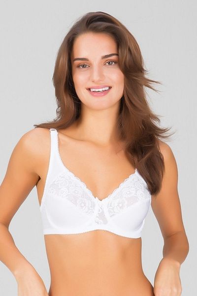 Kom Rosenna Unsupported Gathering White Bra - Airtigning Wire
