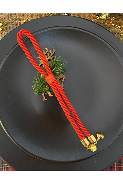 Motif Aksesuar 6'lı Set Ahşap Ren Geyikli Ve Çanlı Yılbaşı , Yeniyıl Noel Temalı Peçete Halkası